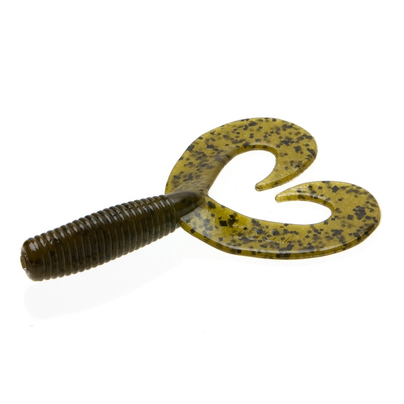 Zoom Fat Albert Twin Tail 3 1/2" - Green Pumpkin 10pk