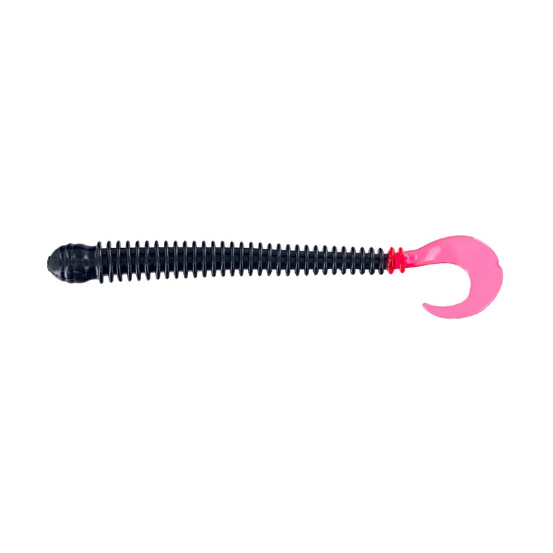 Big Bite 4" Disc Worm - Black Firetail
