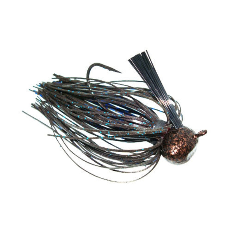 Jewel 3/4oz Football Jig - Black Blue Flash 2pk