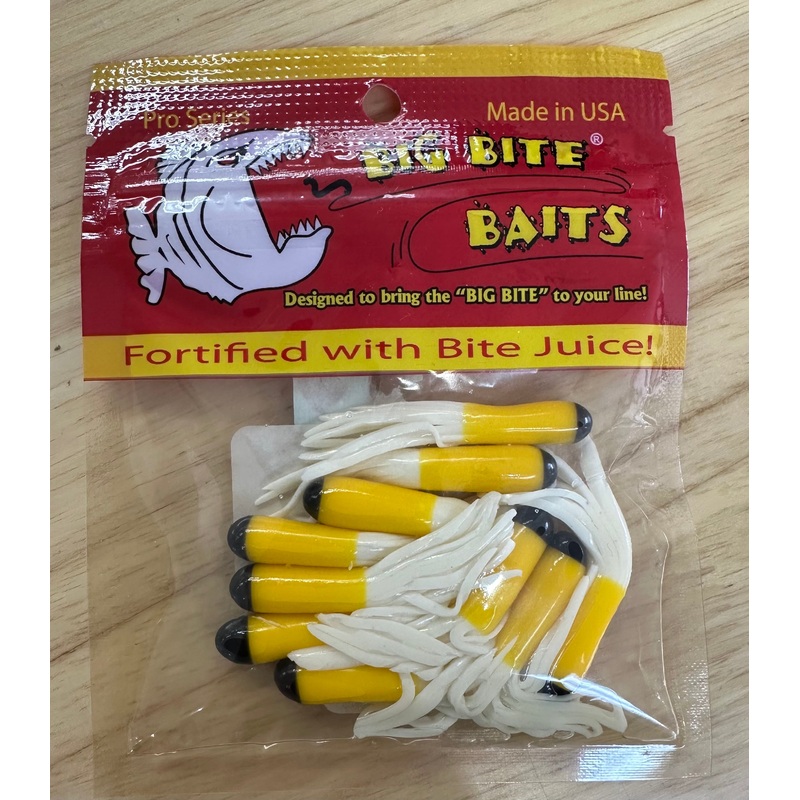 Big Bite Crappie Tube 1.75" - Black Yellow White 10pk