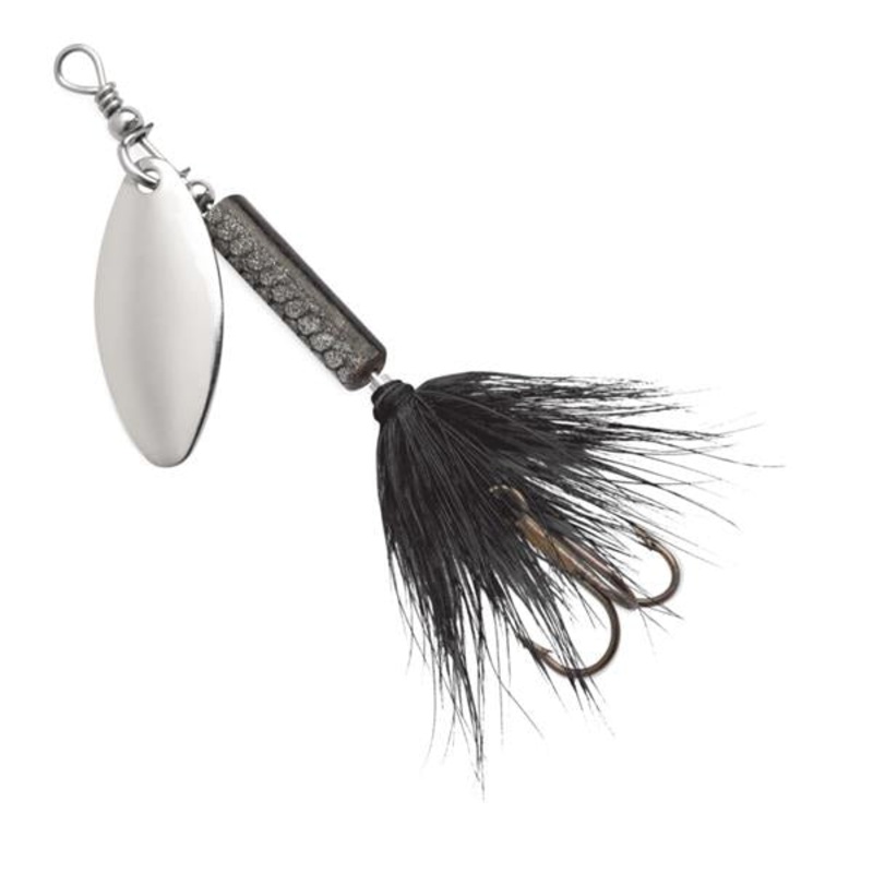 Blue Fox WhipTail In-Line Spinner 1/8oz Sz 1 - Black