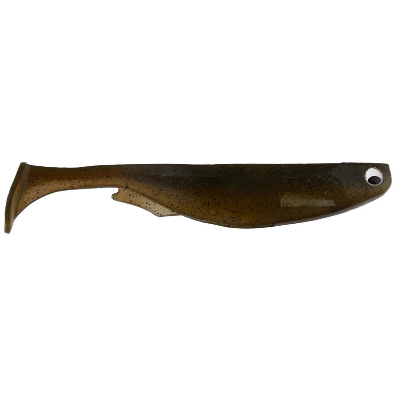 Megabass SPARK SHAD (5in) - Green Pumpkin