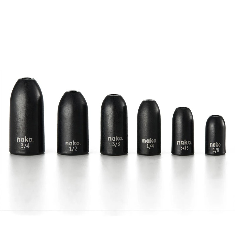 Nako 3/16oz Tungsten Worm Weights - Black 5pk