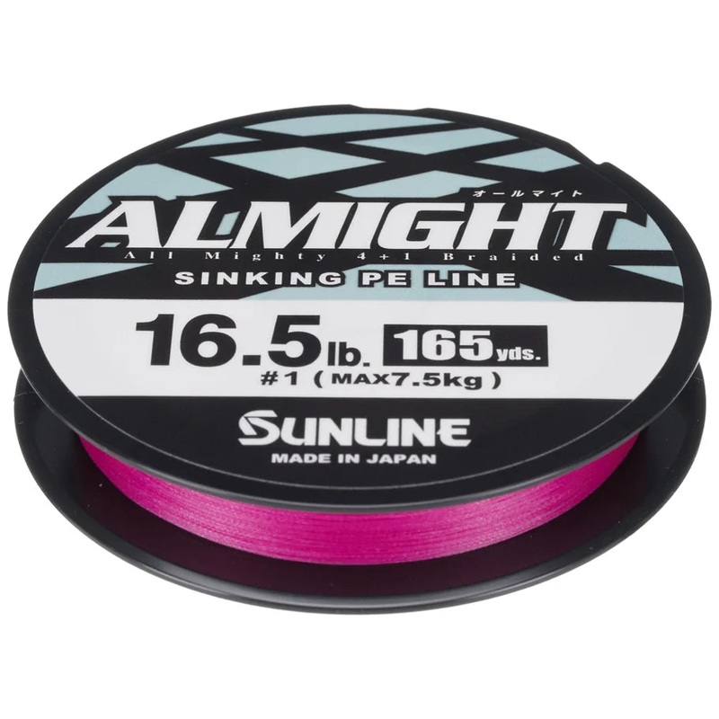 Sunline Almight Sinking Braid 13 lb  600 yds - Pink