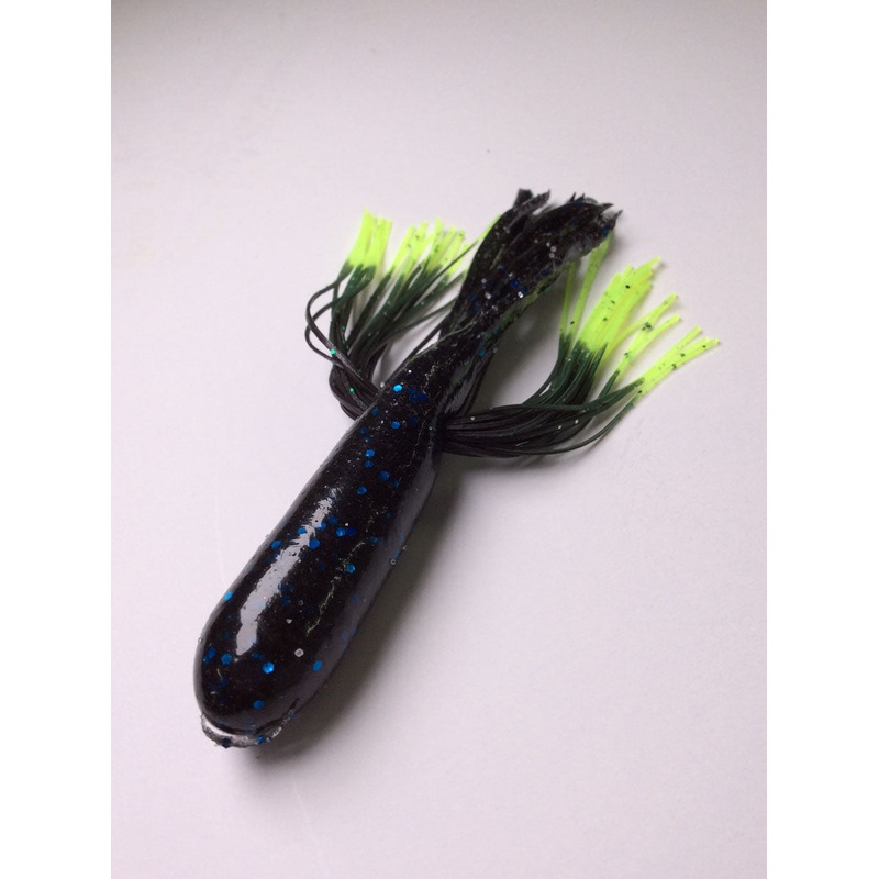 Tightlines UV Whisker Tube Rig 4" - UV Blue Black w/ Chart Tip  4pk