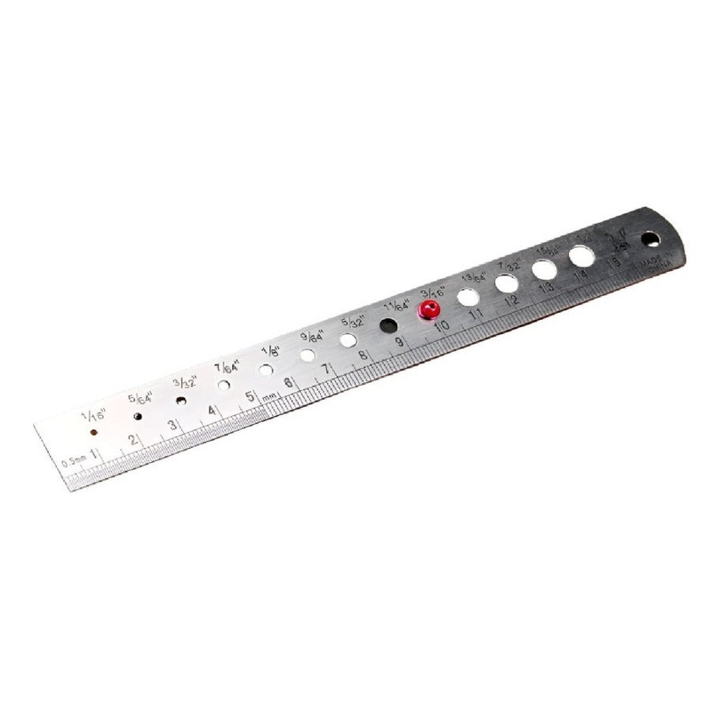 Hareline Bead Sizer and Measuring Ruler