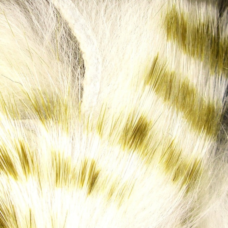 Hareline Olive Barred Magnum Rabbit Strips