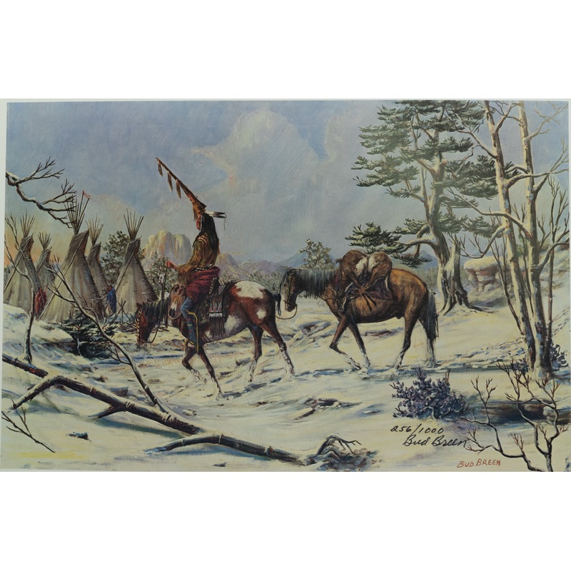 Bud Breen - Meat For A Hungry Camp - Fine Art Print