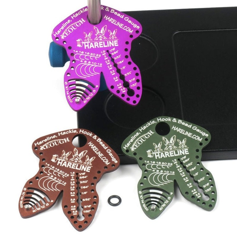 Hareline Hackle, Hook and Bead Gauge