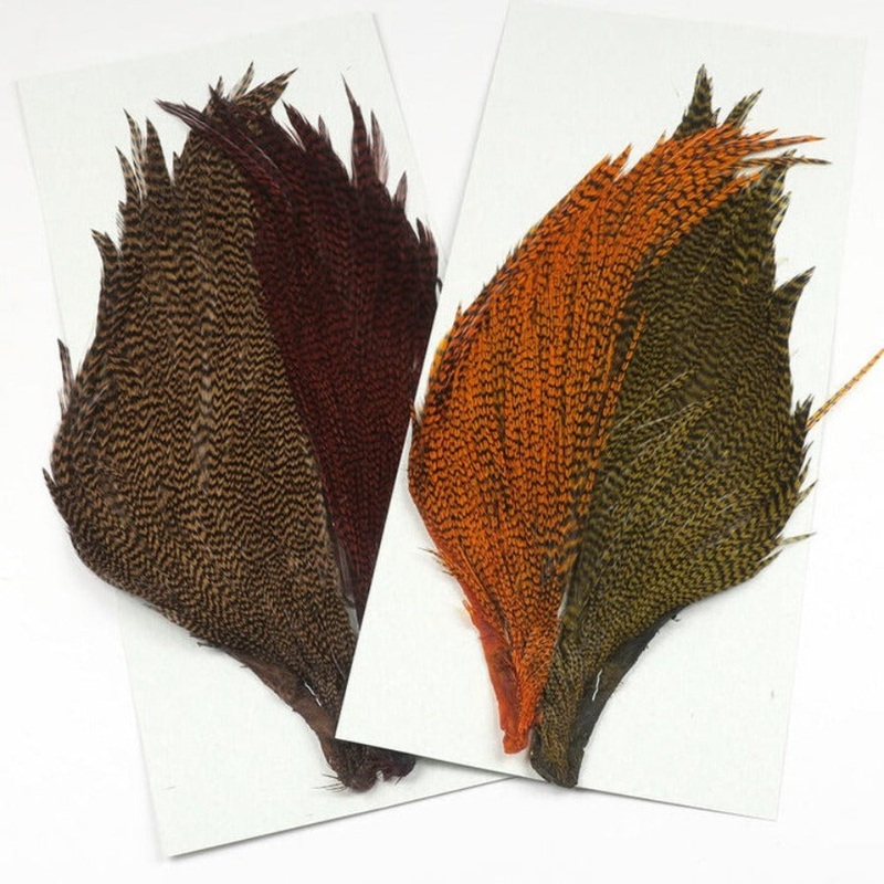 Hareline Tyer's 4 Color Grizzly Streamer Cape Set