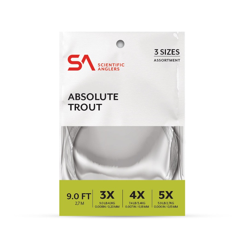 SA Absolute Trout Leader Assortment 7.5FT - 3x,4x,5x