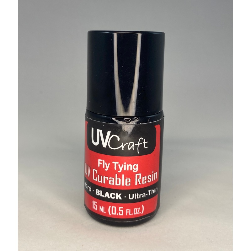 UV Craft Black Ultra-Thin UV Resin - .5 fl.oz. Brush Bottle