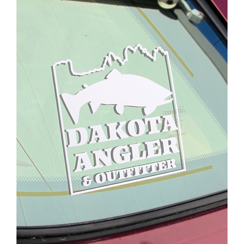 Dakota Angler Trout Logo Decal/Sticker White