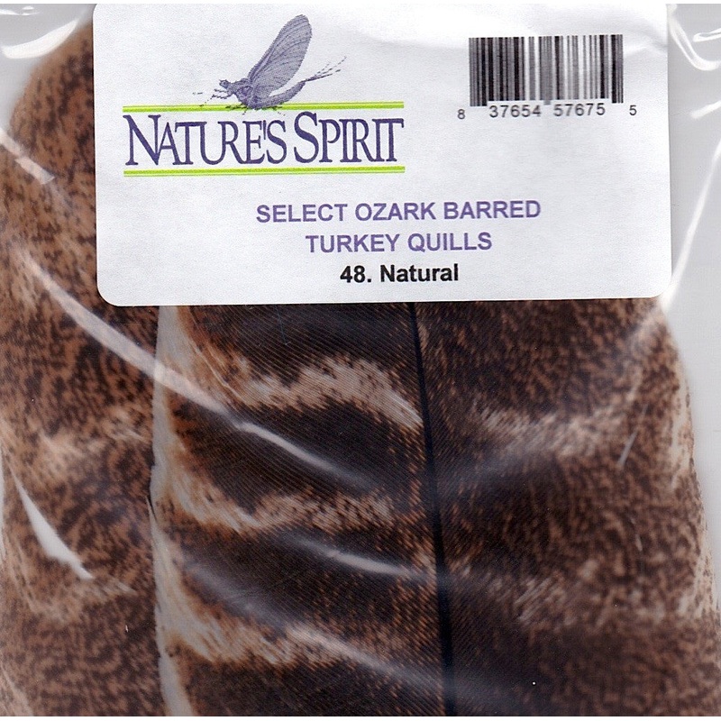 Nature's Spirit Ozark Barred Turkey Quills Natural