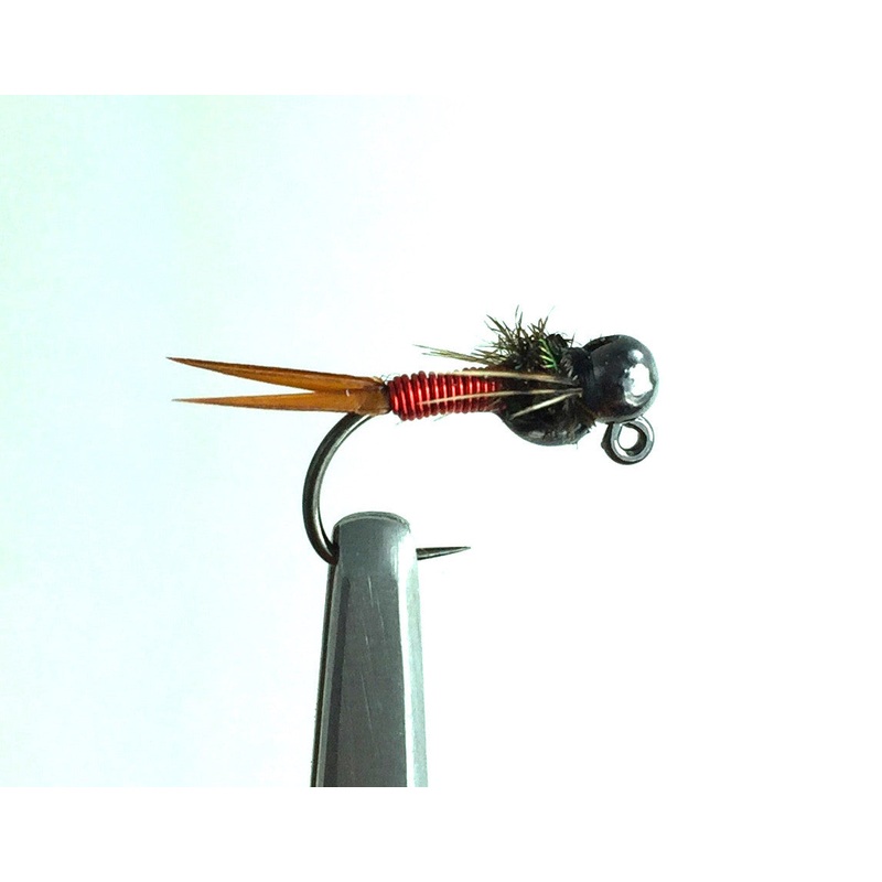 Tungsten Jig Red Copper John Nymph 14
