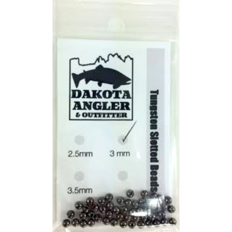 Dakota Angler and Outfitter Tungsten Slotted Beads 50 Pack