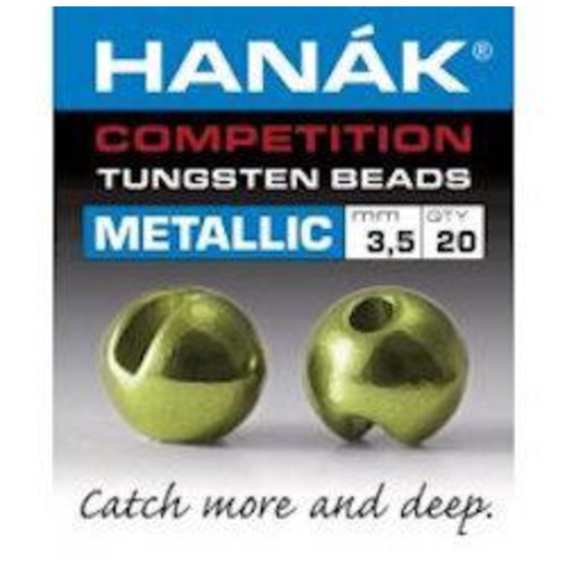 Hanak Metallic+ Slotted Tungsten Beads 20 pack