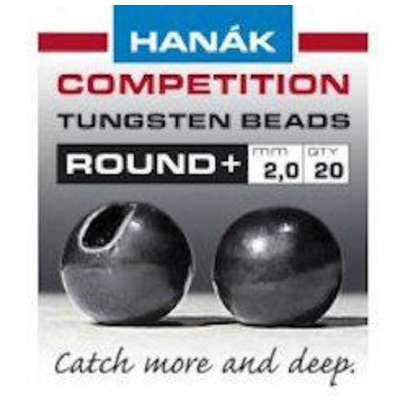 Hanak Round+ Slotted Tungsten Beads 20 pack
