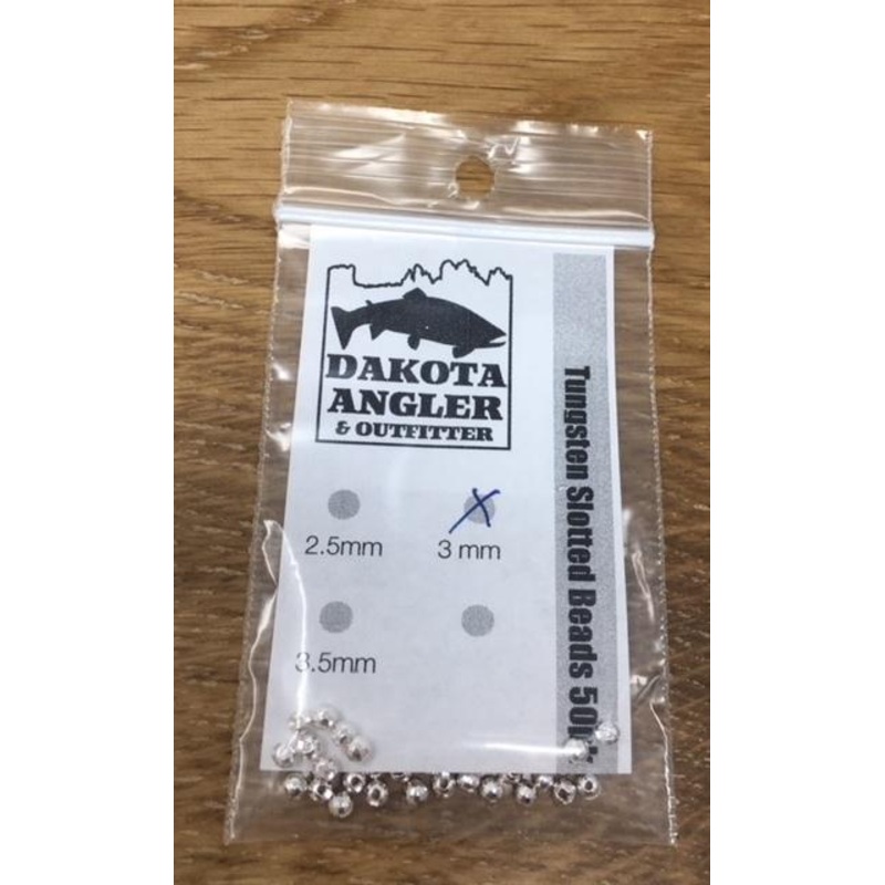 Dakota Angler Slotted Diamond Tungsten Beads 50 pack