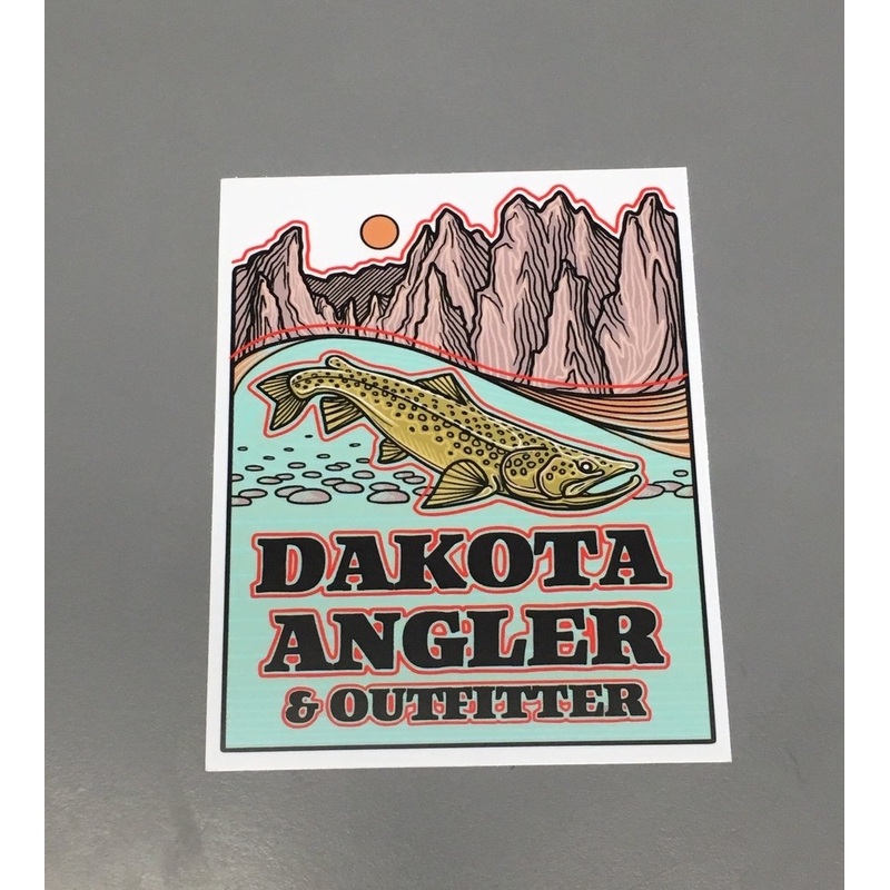 Dakota Angler Logo Sticker 3"x 4"