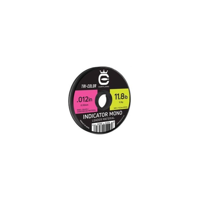 Cortland Indicator Mono Leader Material Tri Color 50 ft