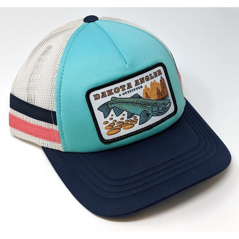 Shop Logo Patch Foam Striped Trucker Cap (c35-FM)