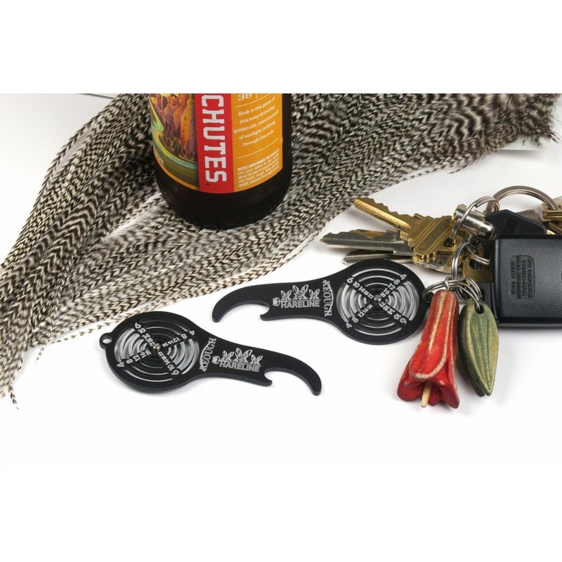 Hareline Bottle Opener Hackle Gauge Key