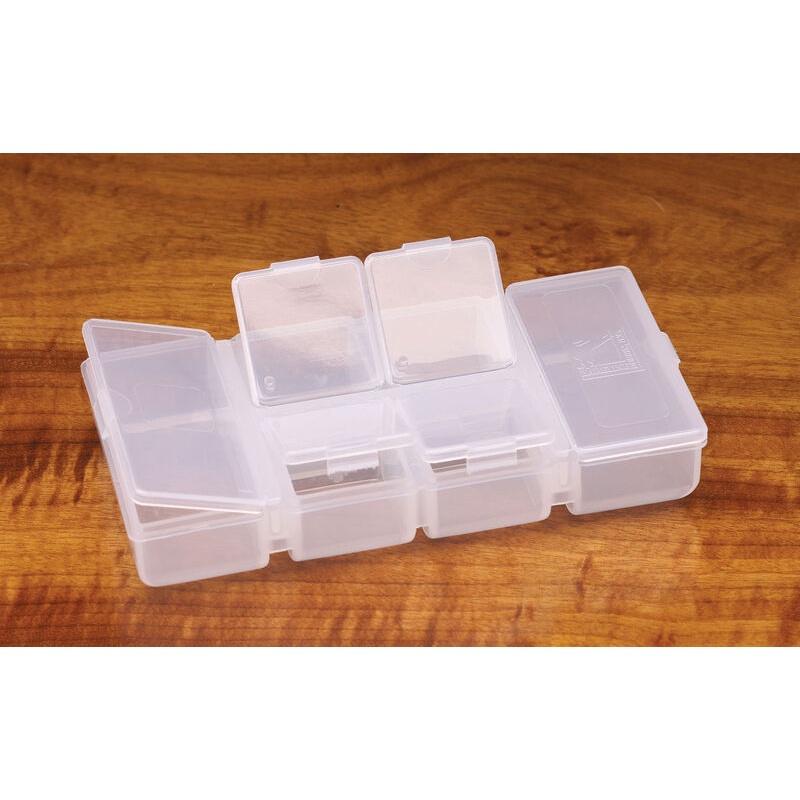 Hareline Flip Cap 4 Small 2 Long Compartment Box