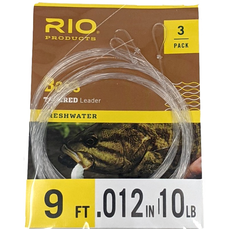 Rio Bass Leaders 9' 10lb 3-Pack