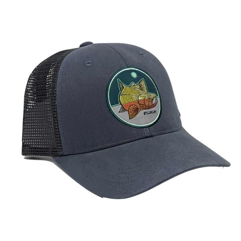 Sage Rainbow Trout Patch Trucker Cap - Blue