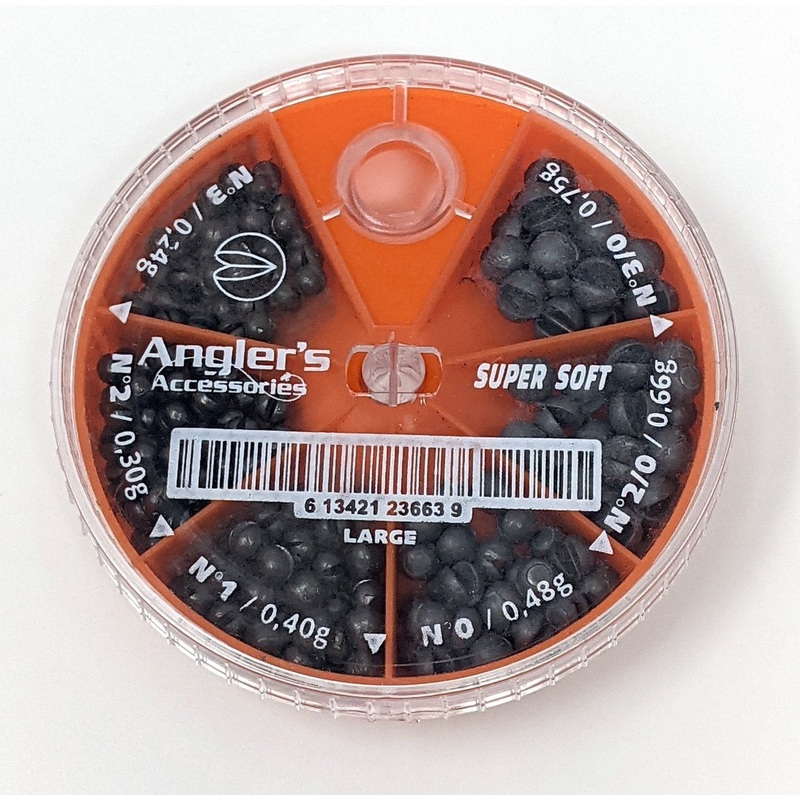 Anglers Accessories Lead Split Shot 6 Compartment Assortment #AAA-03