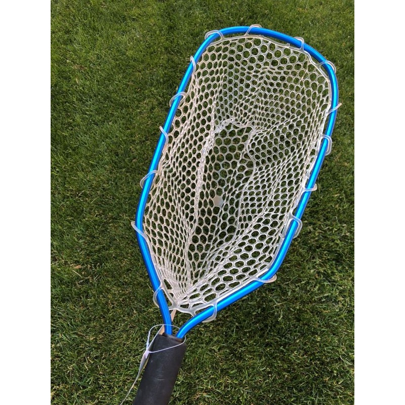 Rudder Trout Net Blue Aluminum Rectangle