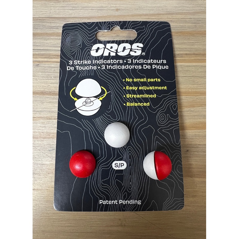 Oros Strike Indicator 3-pack Red & White Small