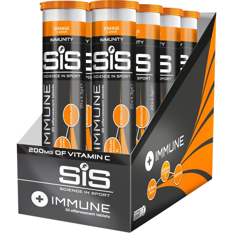 Science In Sport GO Immune Hydro Tablet orange - 20 Per Tube - Box Of 8