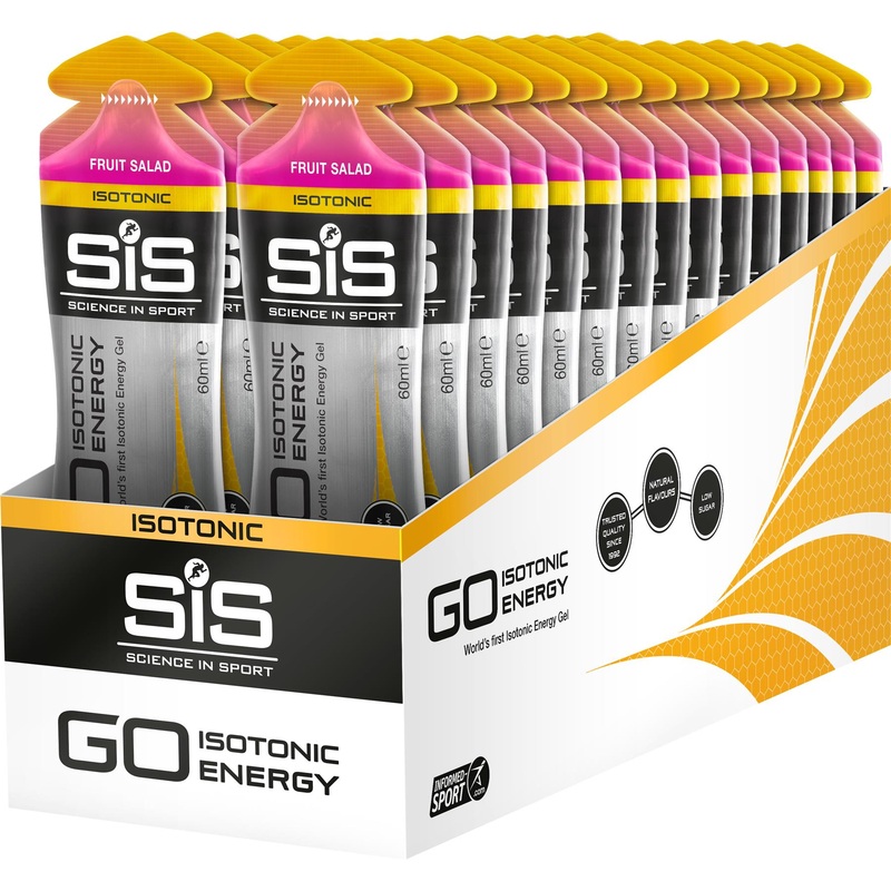 Science In Sport GO Isotonic Energy Gel - Fruit Salad 60 ml Tube - Box Of 30