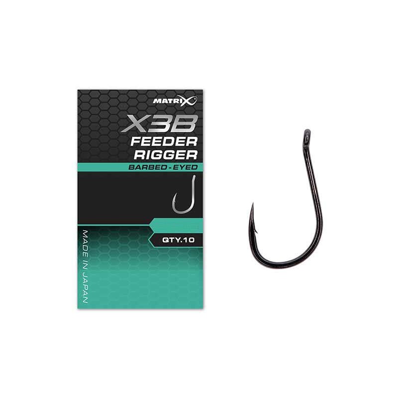 Matrix X3B Feeder Rigger Hook - Eyed Barbed
