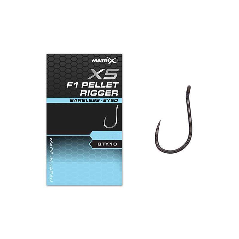 Matrix X5 F1 Pellet Rigger Hook - Eyed Barbless