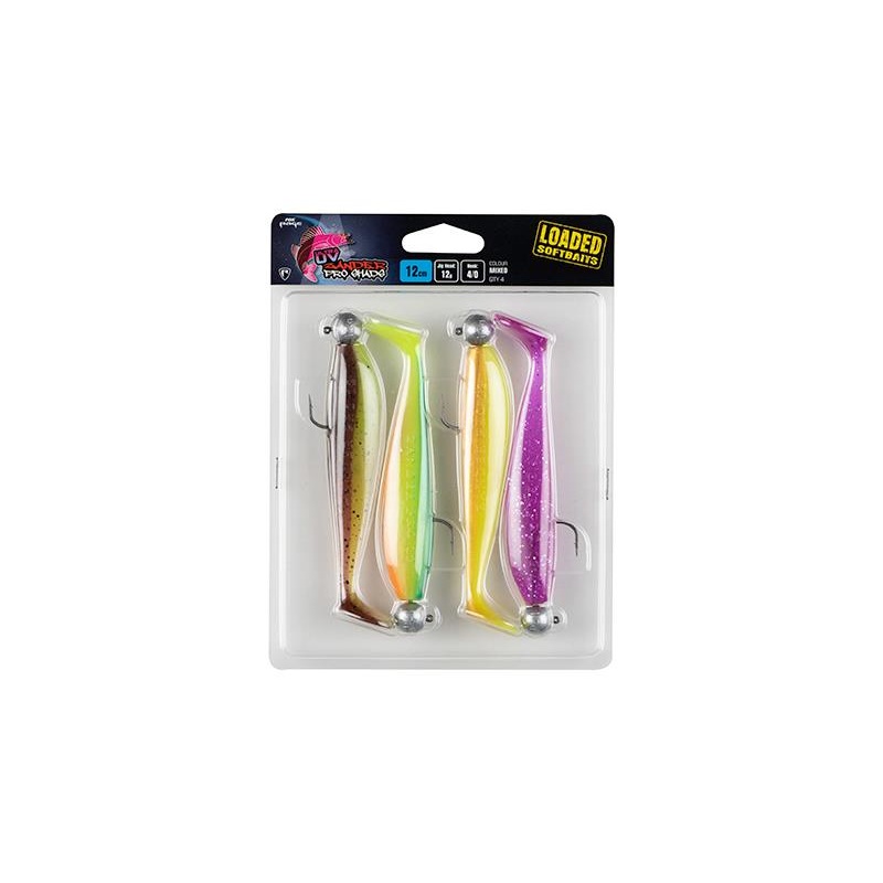 Fox Rage Zander Pro Shad Mixed UV Colour Pack Loaded