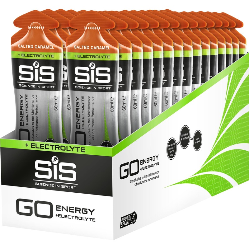 Science In Sport GO Energy + Electrolyte Gel Salted Caramel - 60 ml tube - box of 30