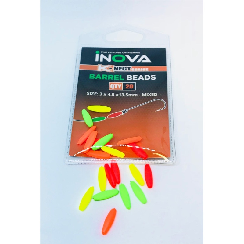 Inova Barrel Beads Mixed Colour 4.5x13.5mm