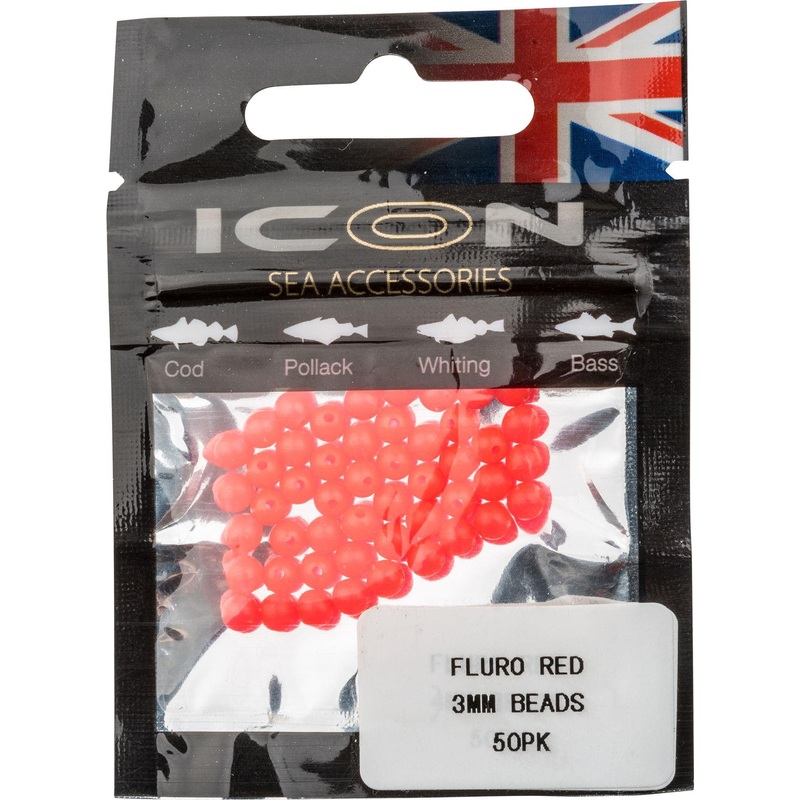 Leeda ICON Fluro Red Beads
