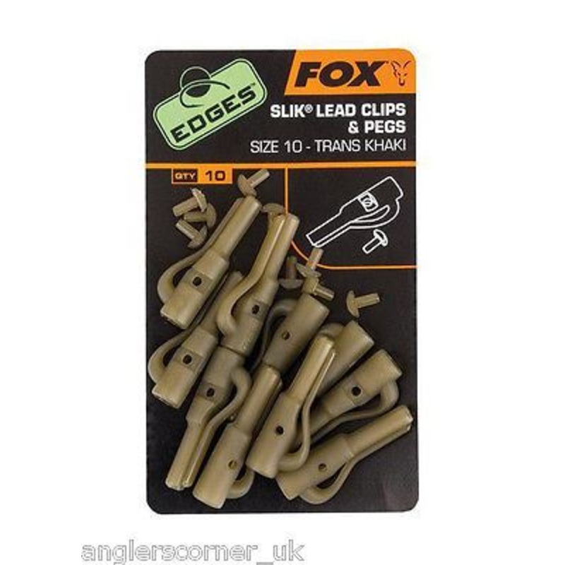 Fox Edges Slik Lead Clips and Pegs - Khaki