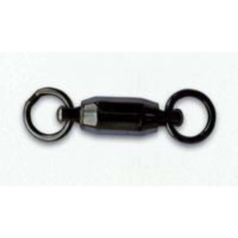 Mustad Black Ball Bearing Swivel With Welded Ring