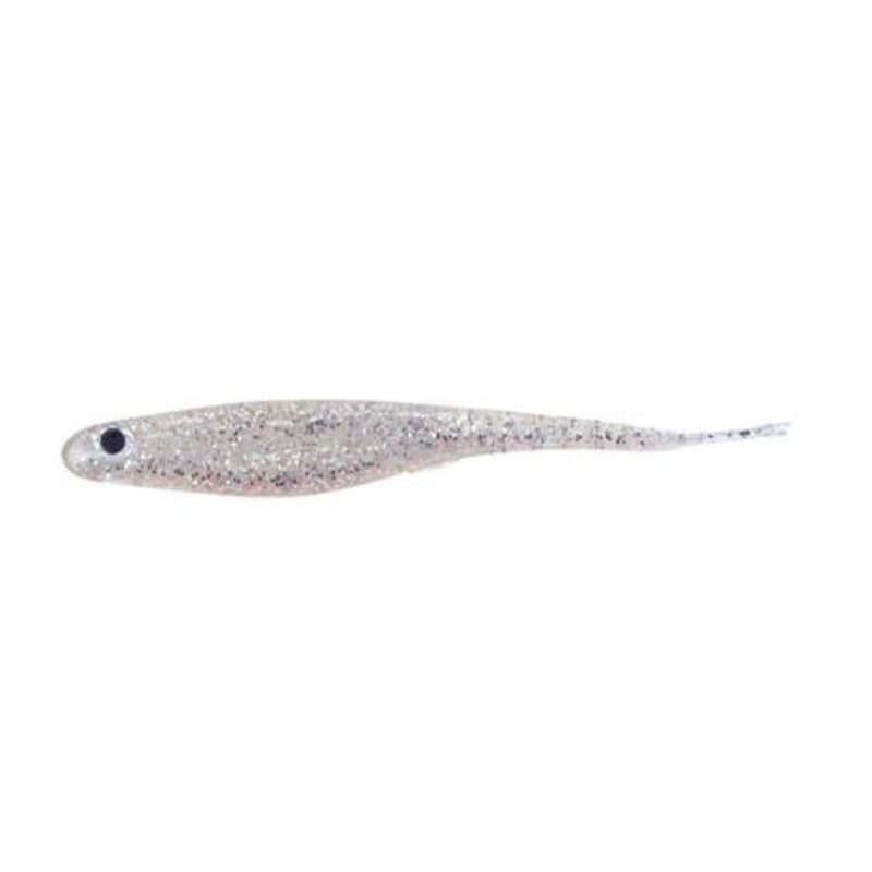 Tsunami Split Tail 5in Clear Glitter