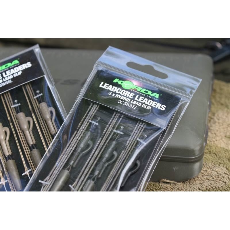 Korda Leadcore Leaders Hybrid Lead Clip QC Swivel