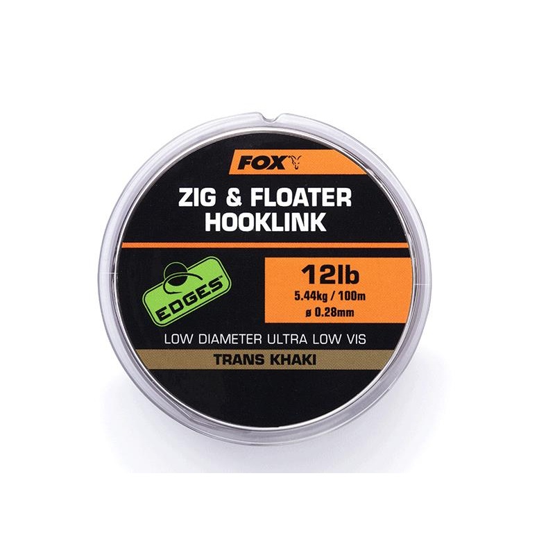 Fox Edges Zig and Floater Hooklink Trans Khaki