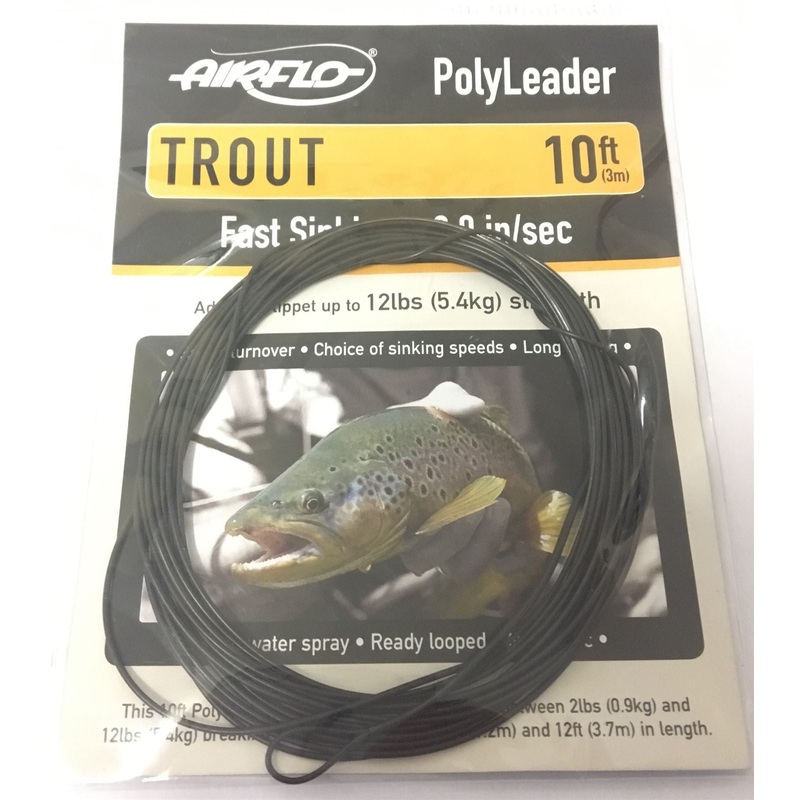 Airflo Trout PolyLeader Fast Sinking Brown 10ft - 3.9in/Sec