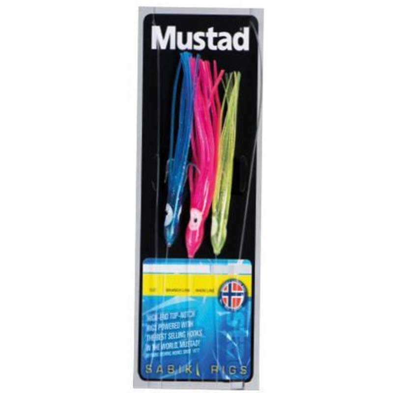 Mustad 3 Coloured Squid Rig