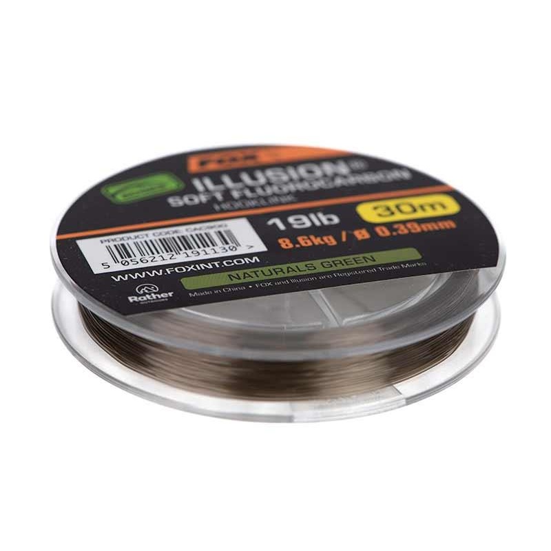 Fox Edges Illusion Soft Fluorocarbon Hooklink Naturals Green
