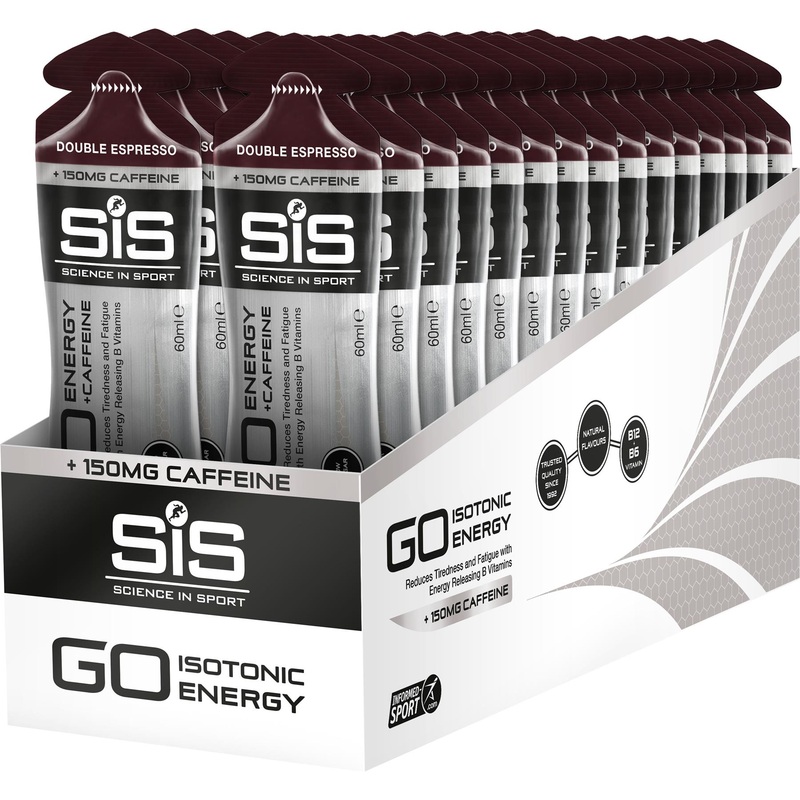 Science In Sport GO Energy + Caffeine Gel Double Expresso 60 ml Tube - Box of 30